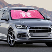 New Zealand Breast Cancer Awareness Auto Sun Shade Maori Butterfly Pink Ribbon LT14 - Polynesian Pride