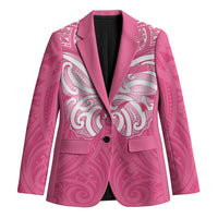 New Zealand Breast Cancer Awareness Blazer Maori Butterfly Pink Ribbon LT14 Unisex Pink - Polynesian Pride