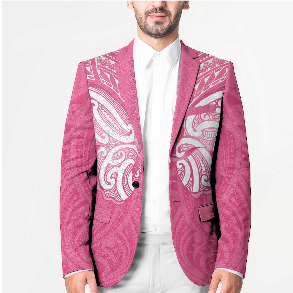 New Zealand Breast Cancer Awareness Blazer Maori Butterfly Pink Ribbon LT14 - Polynesian Pride