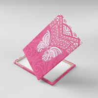 New Zealand Breast Cancer Awareness Canvas Wall Art Maori Butterfly Pink Ribbon LT14 With Frame Pink - Polynesian Pride