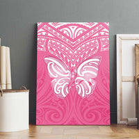 New Zealand Breast Cancer Awareness Canvas Wall Art Maori Butterfly Pink Ribbon LT14 - Polynesian Pride