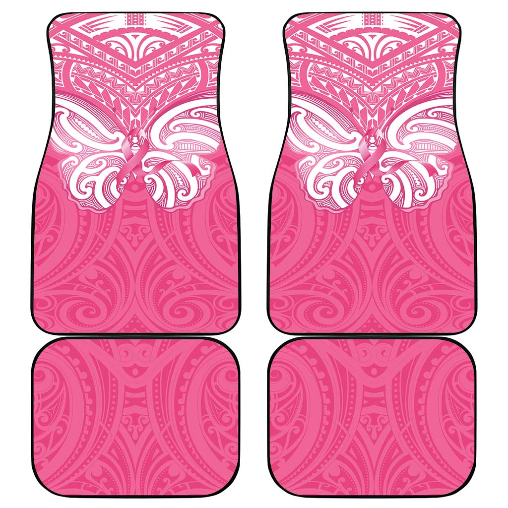 New Zealand Breast Cancer Awareness Car Mats Maori Butterfly Pink Ribbon LT14 - Polynesian Pride