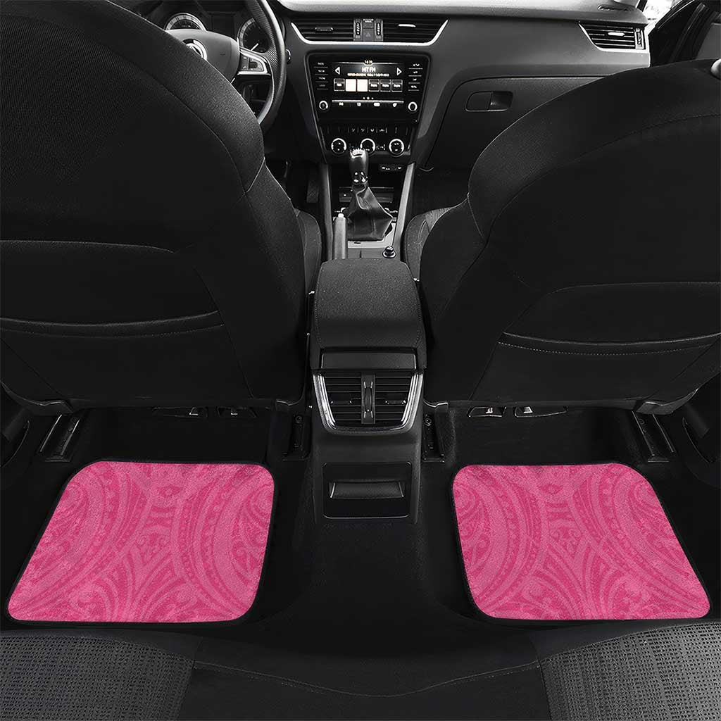 New Zealand Breast Cancer Awareness Car Mats Maori Butterfly Pink Ribbon LT14 Set 2pcs - Back Pink - Polynesian Pride