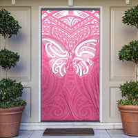New Zealand Breast Cancer Awareness Door Cover Maori Butterfly Pink Ribbon LT14 Pink - Polynesian Pride