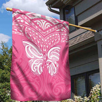 New Zealand Breast Cancer Awareness Garden Flag Maori Butterfly Pink Ribbon LT14 - Polynesian Pride
