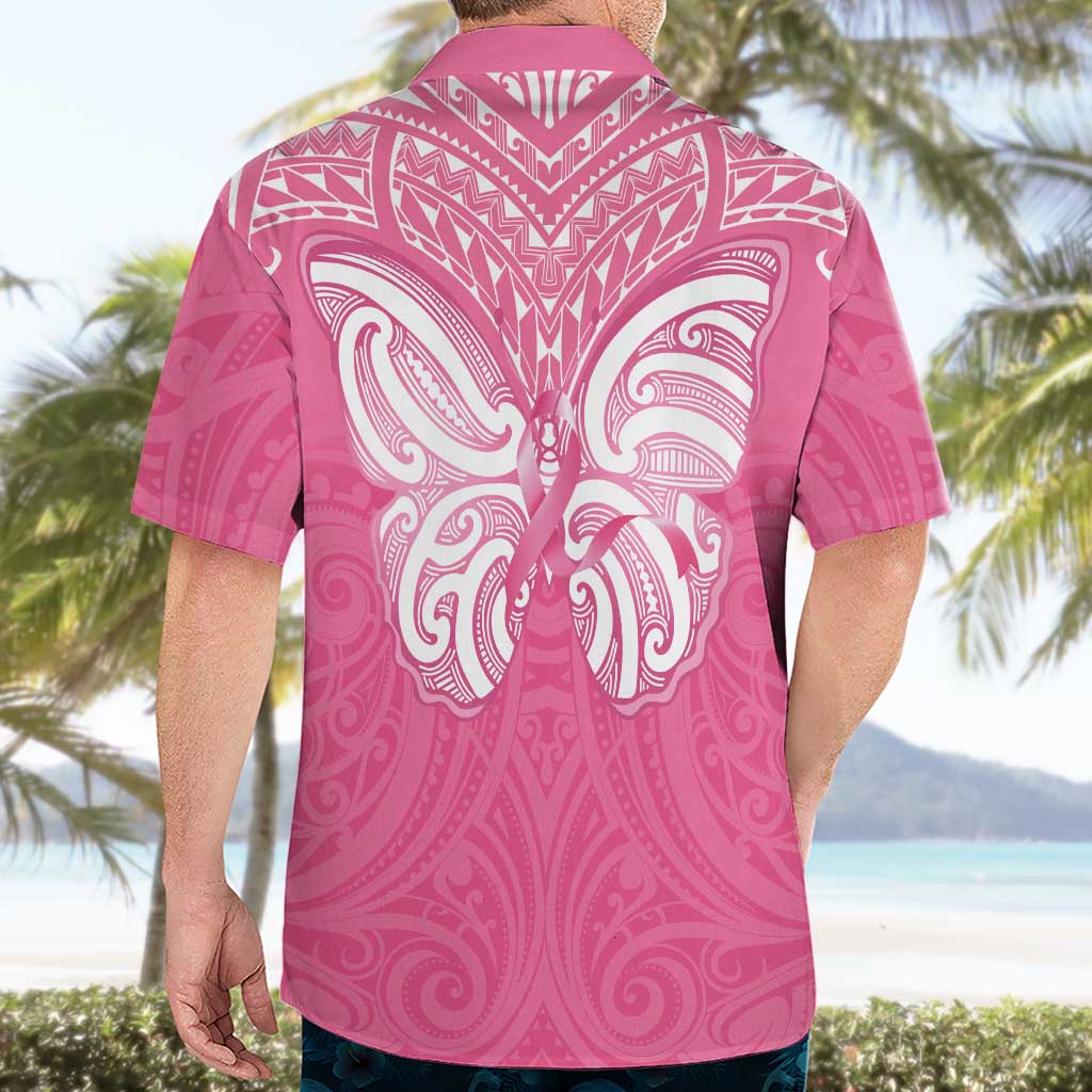 New Zealand Breast Cancer Awareness Hawaiian Shirt Maori Butterfly Pink Ribbon LT14 - Polynesian Pride