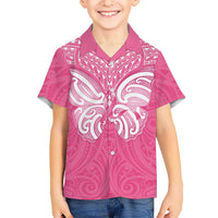 New Zealand Breast Cancer Awareness Hawaiian Shirt Maori Butterfly Pink Ribbon LT14 - Polynesian Pride