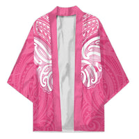 New Zealand Breast Cancer Awareness Kimono Maori Butterfly Pink Ribbon LT14 Unisex Pink - Polynesian Pride