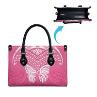 New Zealand Breast Cancer Awareness Leather Bag Maori Butterfly Pink Ribbon LT14 - Polynesian Pride