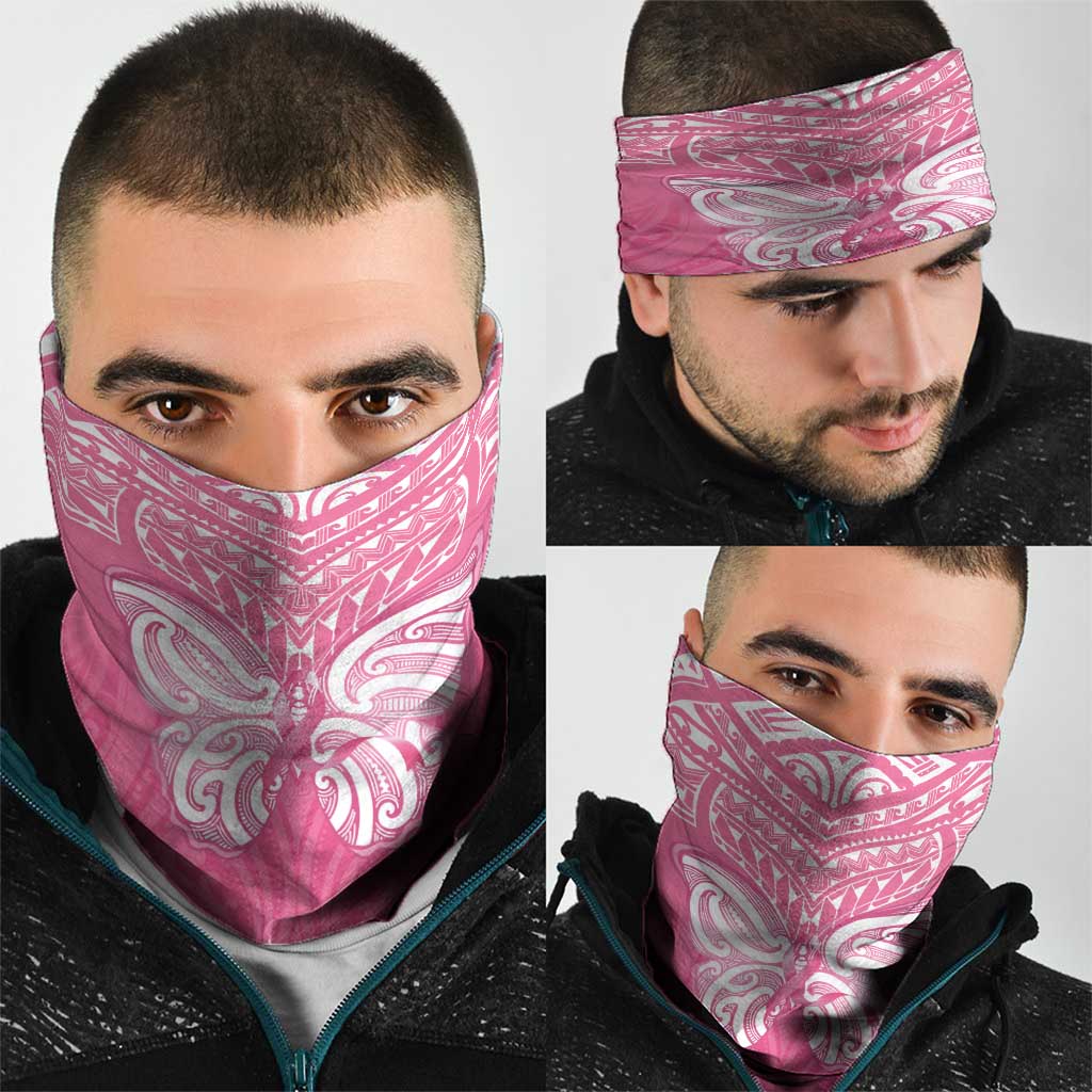New Zealand Breast Cancer Awareness Neck Gaiter Maori Butterfly Pink Ribbon LT14 - Polynesian Pride