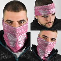 New Zealand Breast Cancer Awareness Neck Gaiter Maori Butterfly Pink Ribbon LT14 - Polynesian Pride