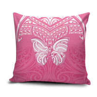 New Zealand Breast Cancer Awareness Pillow Cover Maori Butterfly Pink Ribbon LT14 Pink - Polynesian Pride