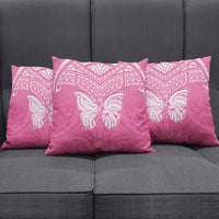 New Zealand Breast Cancer Awareness Pillow Cover Maori Butterfly Pink Ribbon LT14 - Polynesian Pride