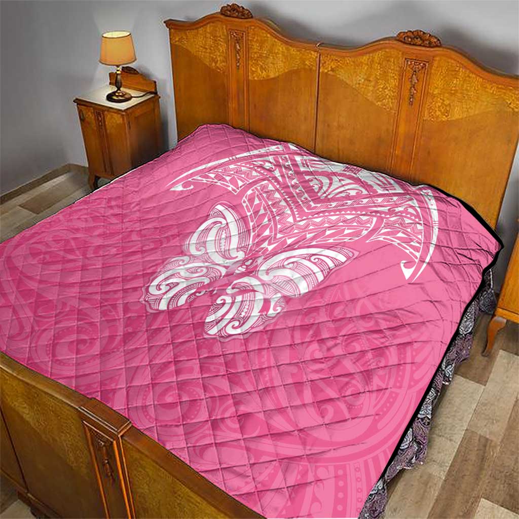 New Zealand Breast Cancer Awareness Quilt Maori Butterfly Pink Ribbon LT14 - Polynesian Pride