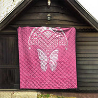 New Zealand Breast Cancer Awareness Quilt Maori Butterfly Pink Ribbon LT14 - Polynesian Pride