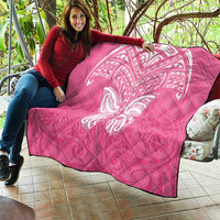 New Zealand Breast Cancer Awareness Quilt Maori Butterfly Pink Ribbon LT14 - Polynesian Pride