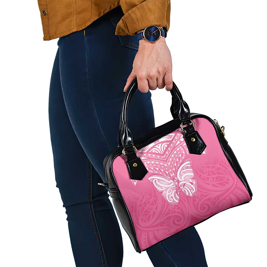 New Zealand Breast Cancer Awareness Shoulder Handbag Maori Butterfly Pink Ribbon LT14 - Polynesian Pride