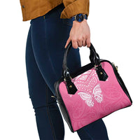 New Zealand Breast Cancer Awareness Shoulder Handbag Maori Butterfly Pink Ribbon LT14 - Polynesian Pride
