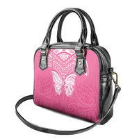 New Zealand Breast Cancer Awareness Shoulder Handbag Maori Butterfly Pink Ribbon LT14 - Polynesian Pride