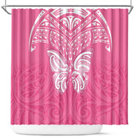 New Zealand Breast Cancer Awareness Shower Curtain Maori Butterfly Pink Ribbon LT14 Pink - Polynesian Pride