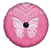 New Zealand Breast Cancer Awareness Spare Tire Cover Maori Butterfly Pink Ribbon LT14 - Polynesian Pride