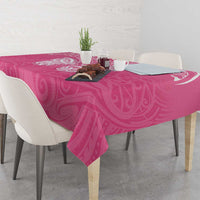 New Zealand Breast Cancer Awareness Tablecloth Maori Butterfly Pink Ribbon LT14 - Polynesian Pride