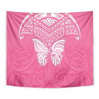New Zealand Breast Cancer Awareness Tapestry Maori Butterfly Pink Ribbon LT14 - Polynesian Pride