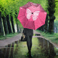 New Zealand Breast Cancer Awareness Umbrella Maori Butterfly Pink Ribbon LT14 - Polynesian Pride