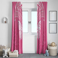 New Zealand Breast Cancer Awareness Window Curtain Maori Butterfly Pink Ribbon LT14 - Polynesian Pride