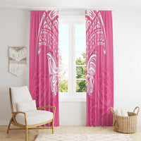 New Zealand Breast Cancer Awareness Window Curtain Maori Butterfly Pink Ribbon LT14 - Polynesian Pride