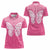 New Zealand Breast Cancer Awareness Women Polo Shirt Maori Butterfly Pink Ribbon - Polynesian Pride
