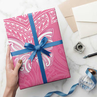 New Zealand Breast Cancer Awareness Wrapping Paper Maori Butterfly Pink Ribbon LT14 - Polynesian Pride