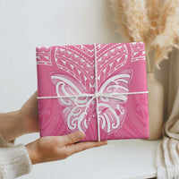 New Zealand Breast Cancer Awareness Wrapping Paper Maori Butterfly Pink Ribbon LT14 - Polynesian Pride