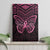 New Zealand Breast Cancer Awareness Canvas Wall Art Maori Butterfly Pink Ribbon Black Version - Polynesian Pride