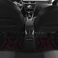 New Zealand Breast Cancer Awareness Car Mats Maori Butterfly Pink Ribbon Black Version LT14 Set 2pcs - Back Black - Polynesian Pride