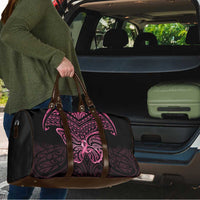 New Zealand Breast Cancer Awareness Travel Bag Maori Butterfly Pink Ribbon Black Version LT14 - Polynesian Pride