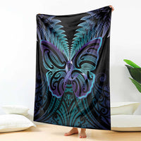 Suicide Prevention New Zealand Blanket Aotearoa Maori Butterfly Mix Silver Fern - Polynesian Pride