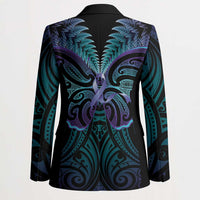 Suicide Prevention New Zealand Blazer Aotearoa Maori Butterfly Mix Silver Fern - Polynesian Pride