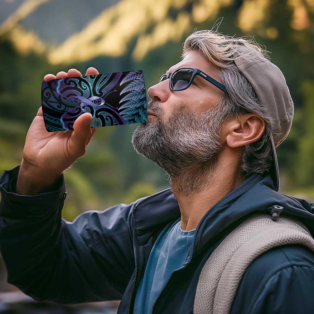 Suicide Prevention New Zealand 4 in 1 Can Cooler Tumbler Aotearoa Maori Butterfly Mix Silver Fern LT14 - Polynesian Pride