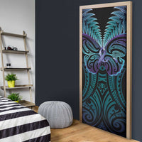 Suicide Prevention New Zealand Door Cover Aotearoa Maori Butterfly Mix Silver Fern LT14 - Polynesian Pride