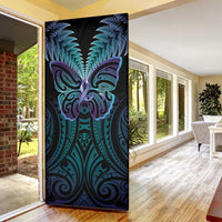 Suicide Prevention New Zealand Door Cover Aotearoa Maori Butterfly Mix Silver Fern LT14 - Polynesian Pride