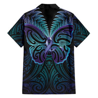 Suicide Prevention New Zealand Family Matching Long Sleeve Bodycon Dress and Hawaiian Shirt Aotearoa Maori Butterfly Mix Silver Fern LT14 - Polynesian Pride
