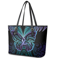 Suicide Prevention New Zealand Leather Tote Bag Aotearoa Maori Butterfly Mix Silver Fern LT14 - Polynesian Pride