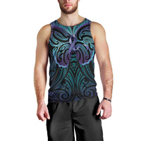 Suicide Prevention New Zealand Men Tank Top Aotearoa Maori Butterfly Mix Silver Fern LT14 - Polynesian Pride