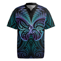 Suicide Prevention New Zealand Rugby Jersey Aotearoa Maori Butterfly Mix Silver Fern LT14 Black - Polynesian Pride