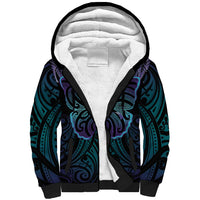 Suicide Prevention New Zealand Sherpa Hoodie Aotearoa Maori Butterfly Mix Silver Fern LT14 Unisex Black - Polynesian Pride