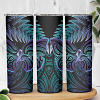 Suicide Prevention New Zealand Skinny Tumbler Aotearoa Maori Butterfly Mix Silver Fern LT14 - Polynesian Pride