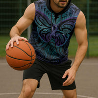Suicide Prevention New Zealand Sleeveless Hoodie Aotearoa Maori Butterfly Mix Silver Fern LT14 - Polynesian Pride