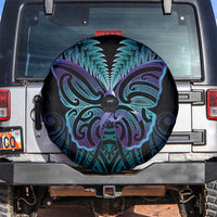 Suicide Prevention New Zealand Spare Tire Cover Aotearoa Maori Butterfly Mix Silver Fern LT14 Black - Polynesian Pride
