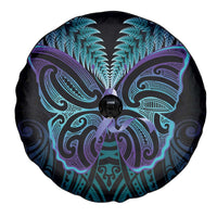 Suicide Prevention New Zealand Spare Tire Cover Aotearoa Maori Butterfly Mix Silver Fern LT14 - Polynesian Pride